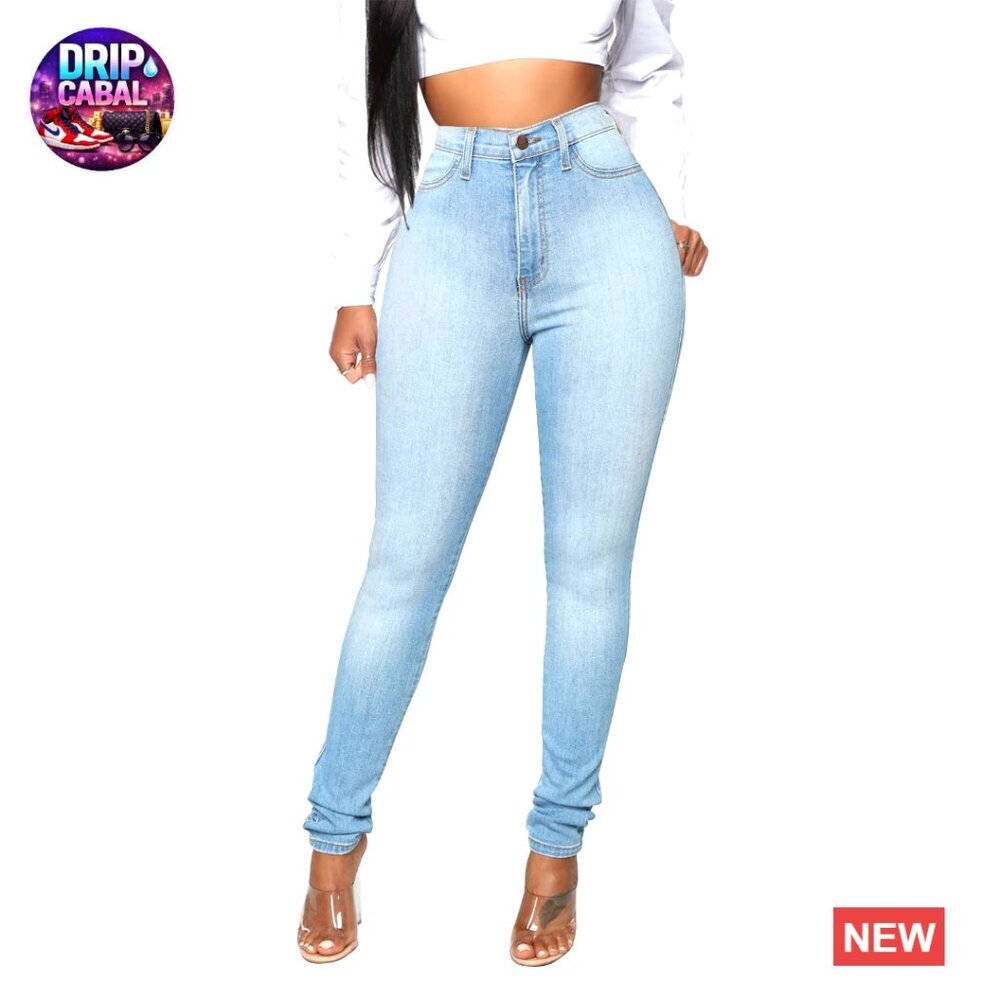 Classic High Waisted Skinny Stretch Butt Lifting Jeans Slim Fit Denim Pants